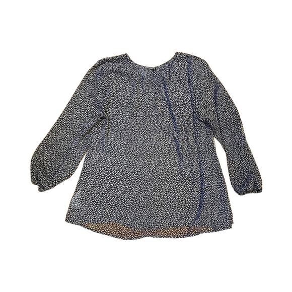 Old Navy 3/4 Sleeve Sheer Star Pattern‎ Keyhole back Blouse - Size Medium - Picture 1 of 2